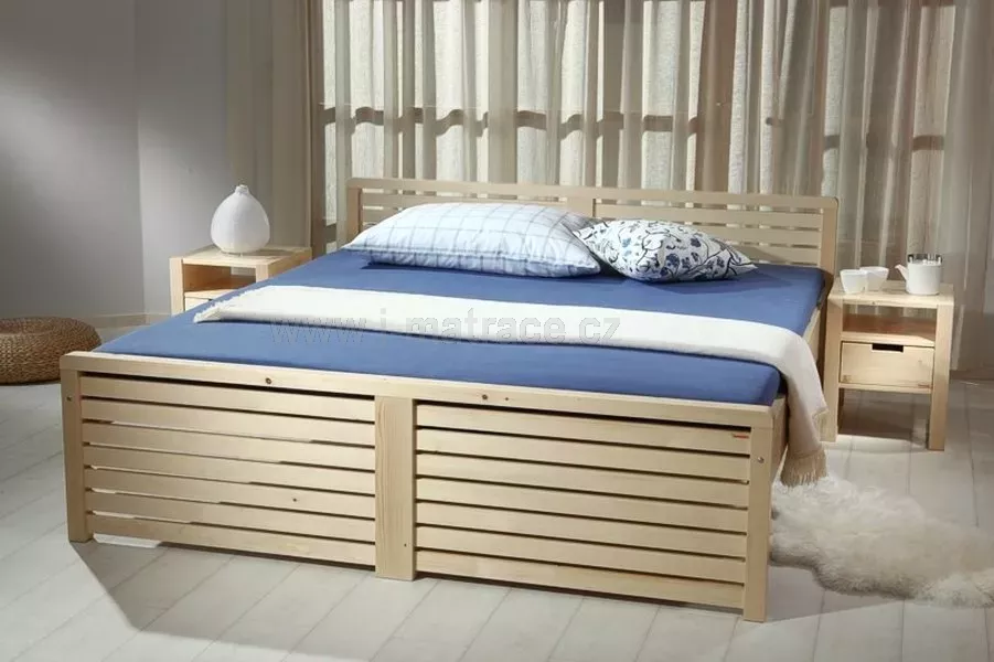Devn postel Thomas dvoulko, 200x140 cm, smrk