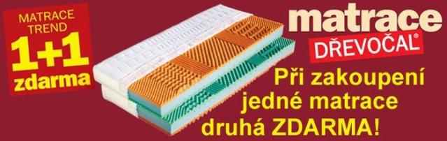 Akce, matrace 1+1. K zakoupené matraci dostanete druhou zdarma.