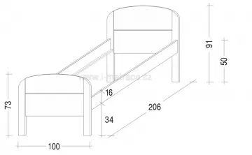 Elegantn a funkn, postel Bergamo 90 Senior BUK