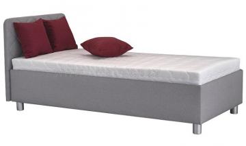 Čalouněná postel Fiona, Malmö new 83, 1x krátké čelo, s matrací a polštáři