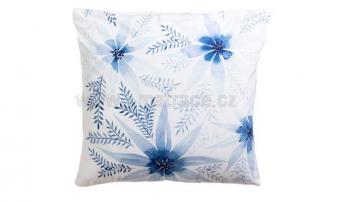 Dekorativní polštářek z Blue kolekce - květy