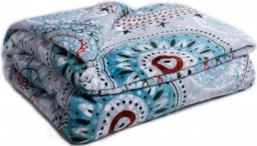 Deka z mikrovlákna tisk Debora tyrkys