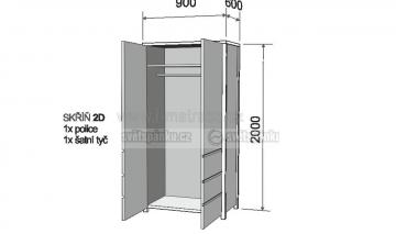 Schema s rozmry skn Azzo 2D