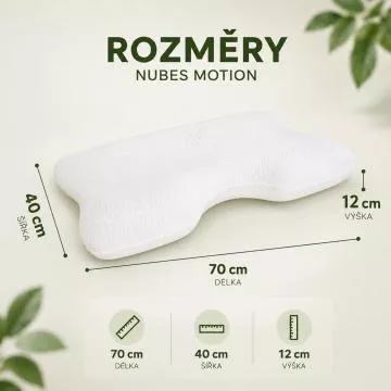 Polštář Nubes Motion - ergonomická opora pro klidný spánek