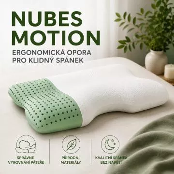 Polštář Nubes Motion - ergonomická opora pro klidný spánek