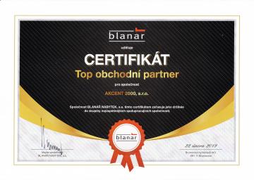 Certifikát Top obchodní partner