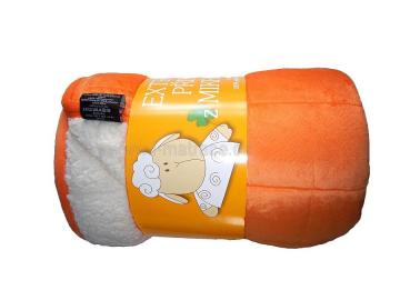 deka ovečka z mikrovlákna oranžová / bílé barvy