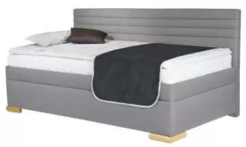 Jednolůžková čalouněná postel GIVI s dlouhým čelem