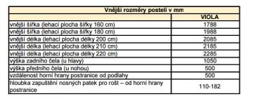 Masivn postel Viola