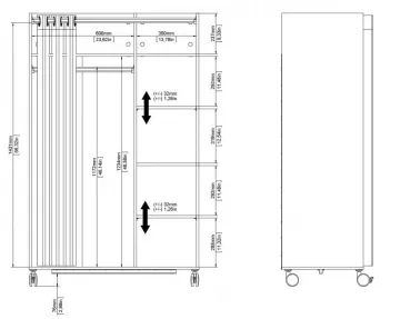 Sk��� Harmony 119, rozm�ry