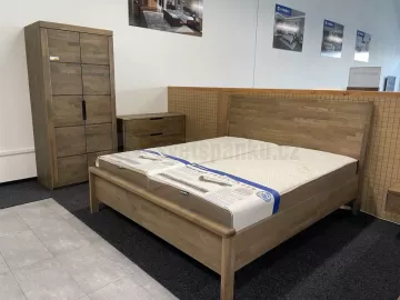 Masivn� postel Duetto led s integrovan�m LED osv�tlen�m 