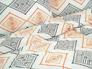 Krepové povlečení Kosočtverce, detail