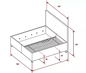 Postel Merkur - s hladkým čelem, bez prošívání