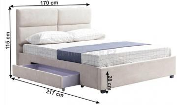 Čalouněná postel Suzi - rozměry