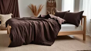 Mušelínové povlečení čokoládové