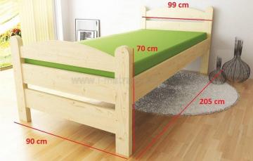 Dřevěná postel Nata