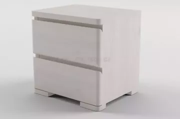 Populární noční stolek Lux se dvěma zásuvkami
