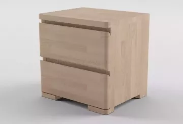 Populární noční stolek Lux se dvěma zásuvkami
