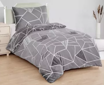 Povlečení mikroplyš - Triangulo šedé