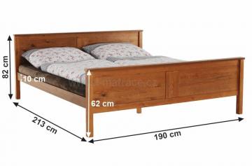 Dřevěná postel Provo dub