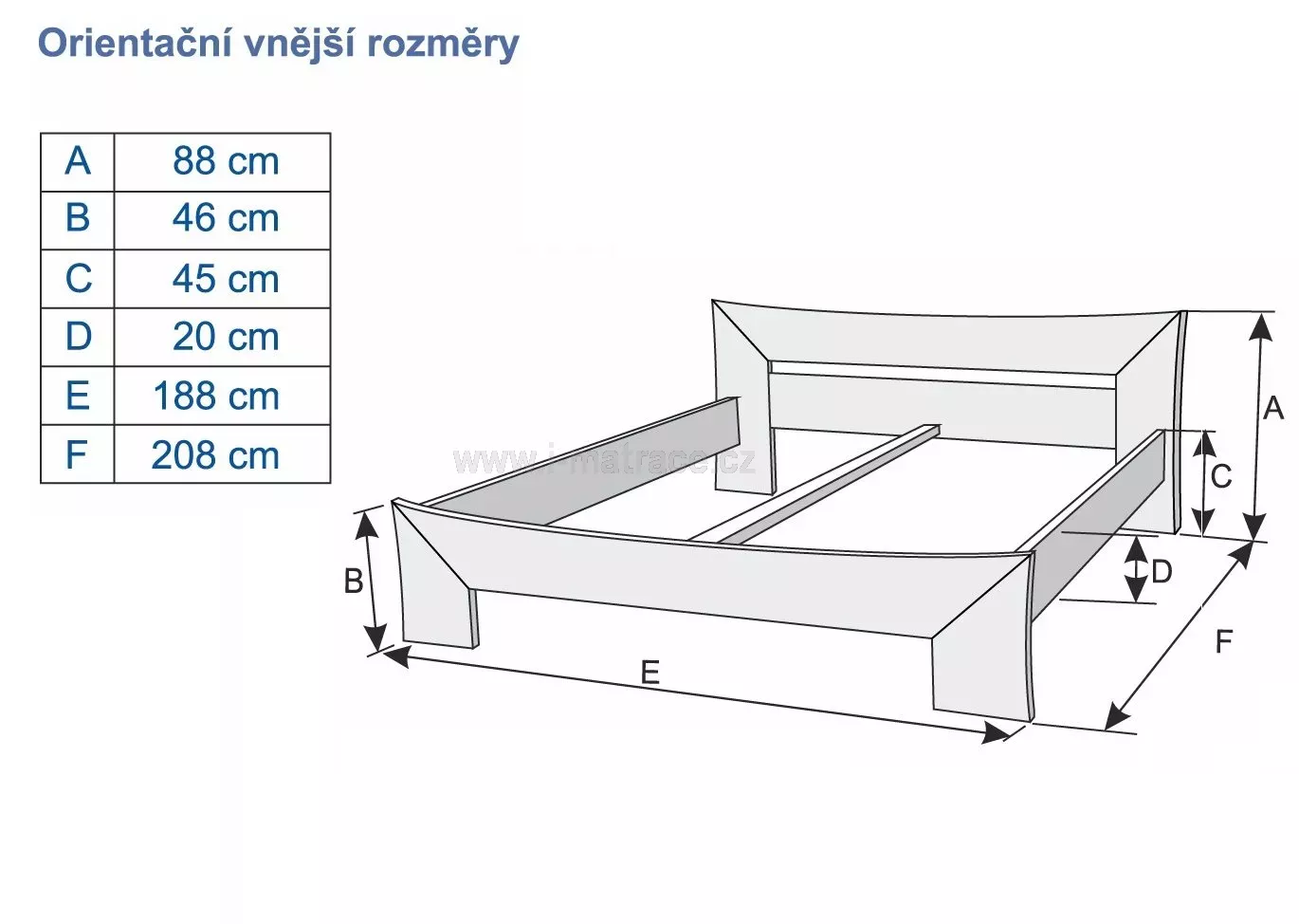 devn postel z masivu Galileo