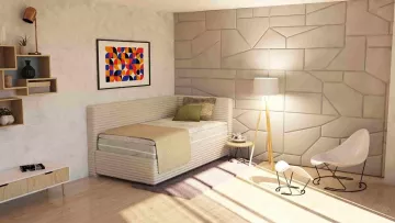 Čalouněná postel Sono s čely - PRAVÁ