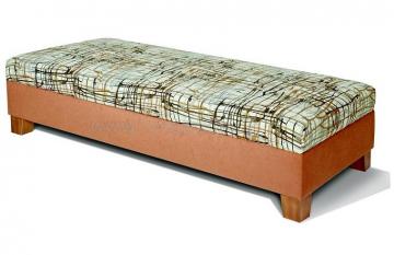 Čalouněná postel Vario, matrace je očalouněna v látce č.152, úložný prostor v látce č.32