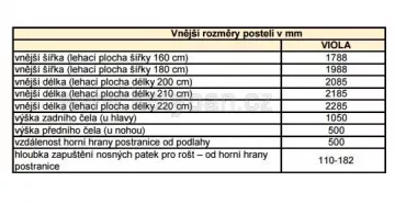 Masivn postel Viola