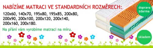 Matrace ve standartnch i atypickch rozmrech. Na pn vm vyrobme matrac na mru.