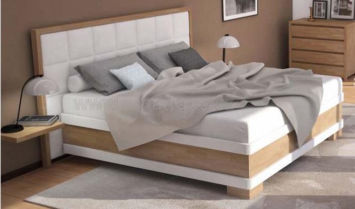 Komfortní postel Constance, jádrový buk, olej teak