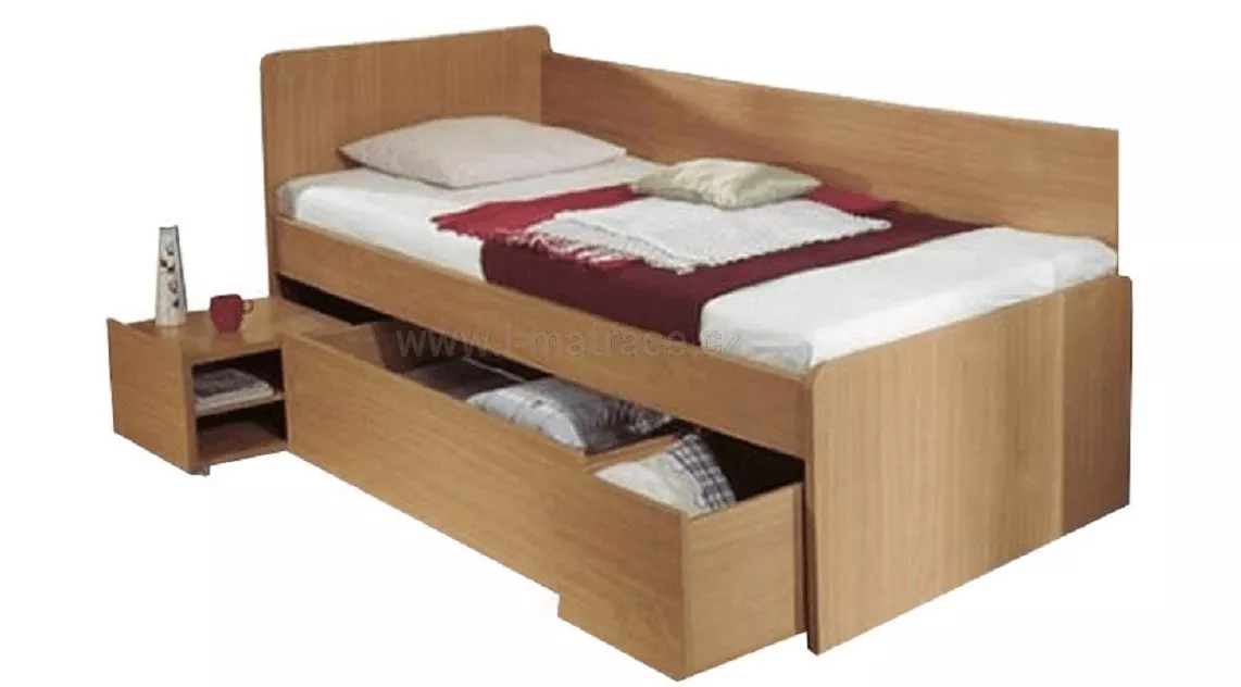 Studentská postel s úložným prostorem Oto